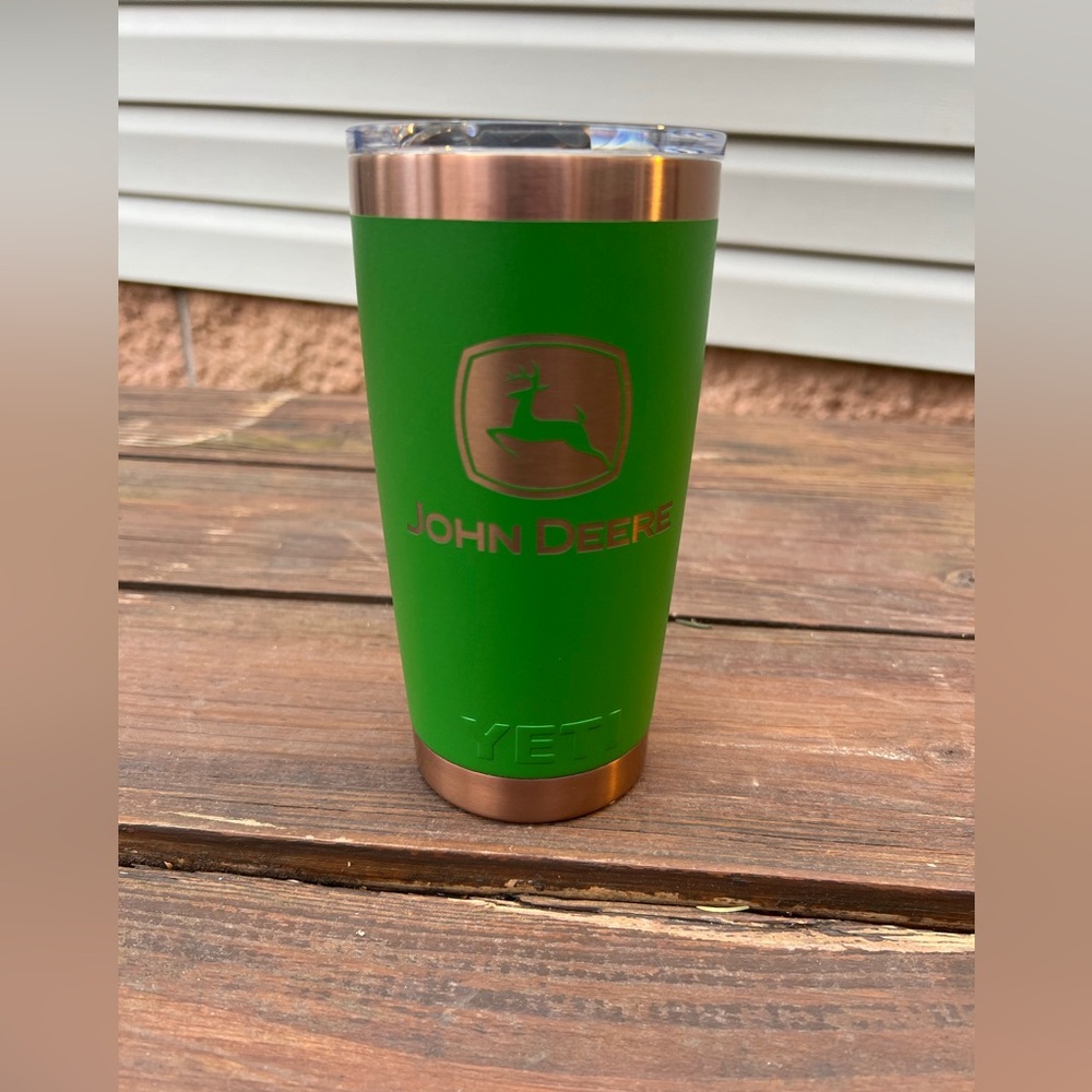 YETI 20 Oz. Rambler Tumbler With MagSlider Lid-John Deere Green-Limited Edition